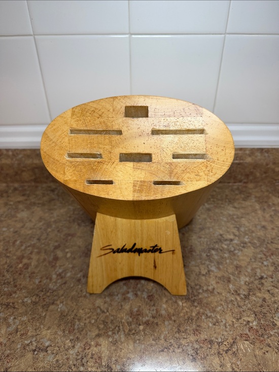 Saladmaster Other - Saladmaster Natural Wood Knife Block - Light Brown